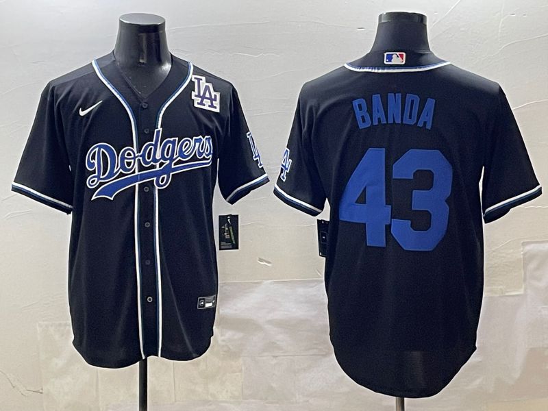 Men 2025 Los Angeles Dodgers #43 Banda Black Three generations Fashion Nike MLB Jersey style 11